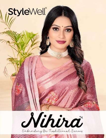 stylewell nihira series 2198-2203 Embroidry on Traditional Sarees
