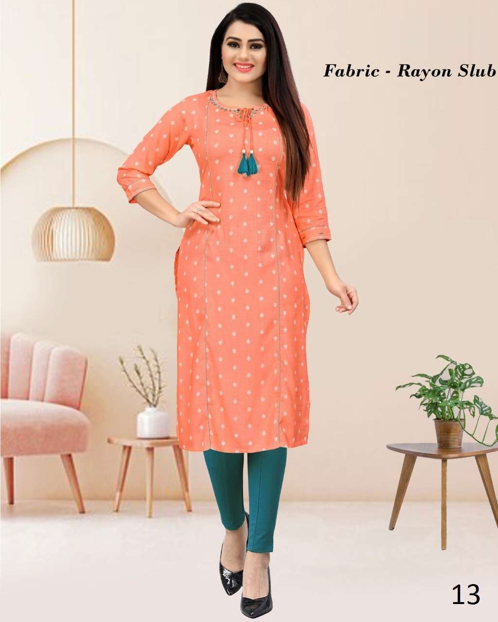  Trendy printed kurti with Jaipuri prints