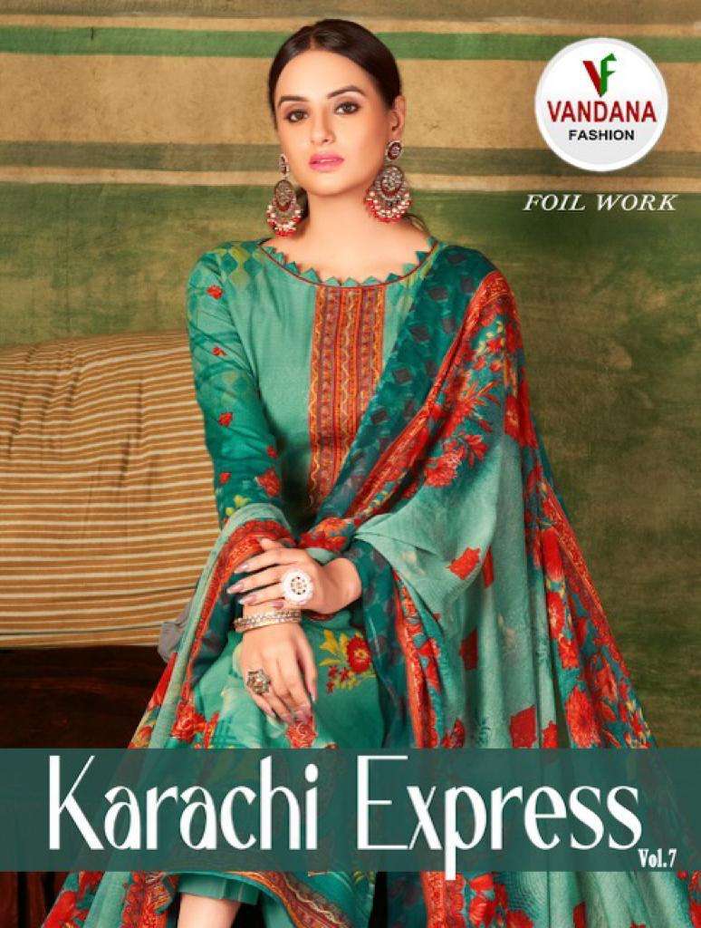 Vandana Karachi Express series 7001-7010 Pure Soft Cotton suit