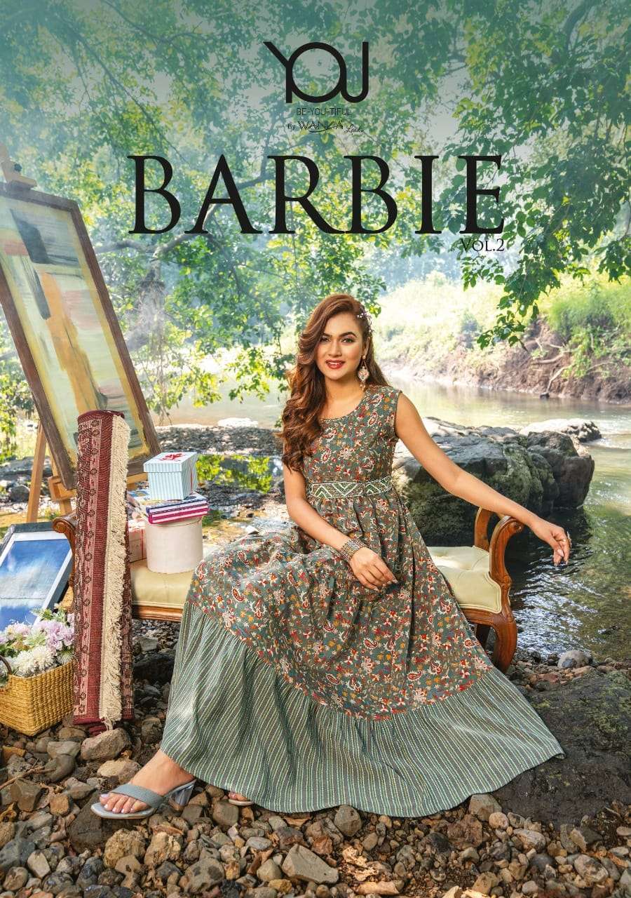 wanna barbie vol 2 series 201-203 Finest Quality of Modal Heavy Prints gown