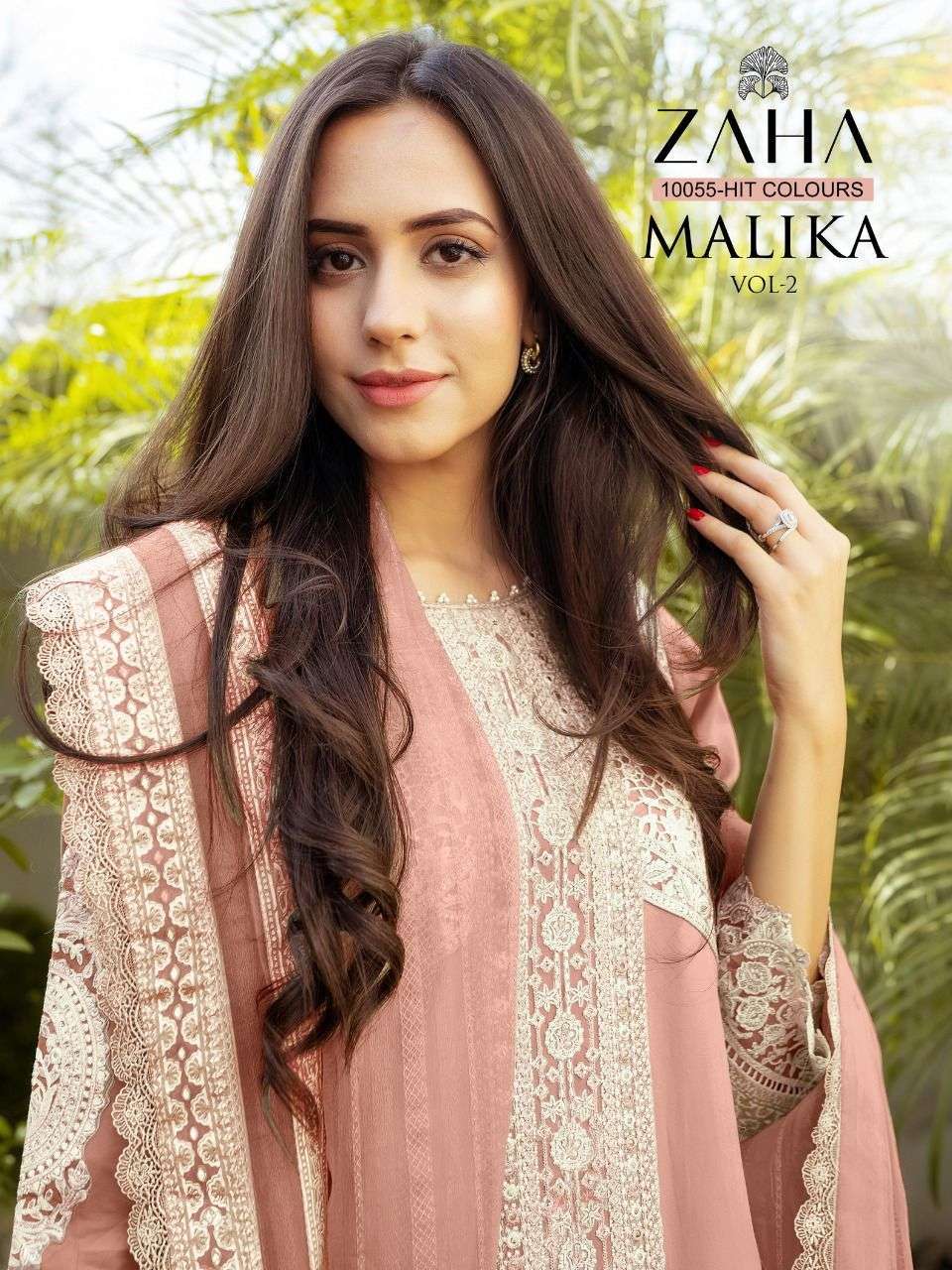  zaha malika vol 2 series 10055 georgette embroidery suit 