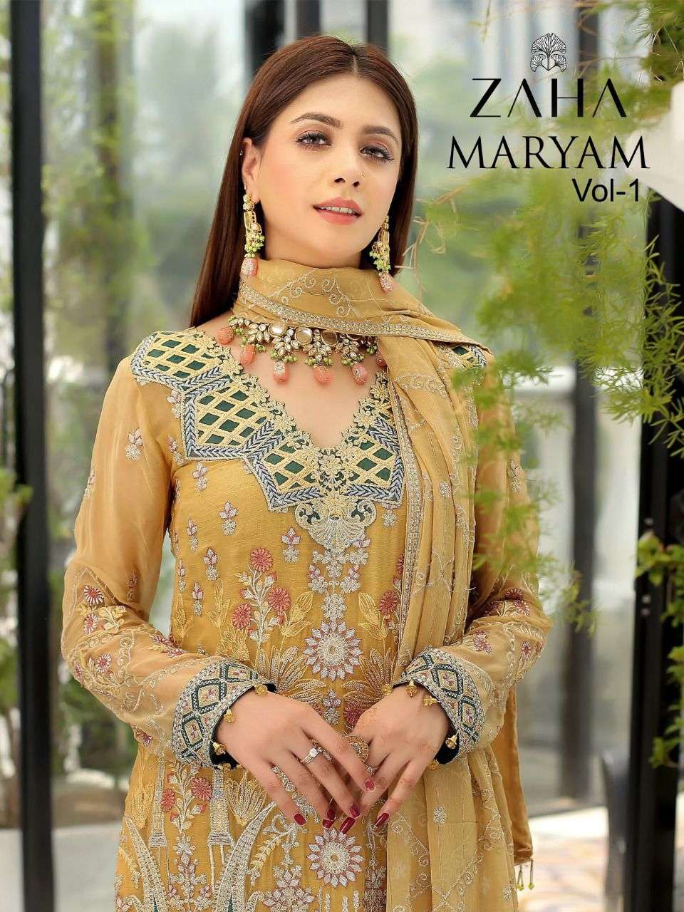 Zaha maryam designer georgette suit 