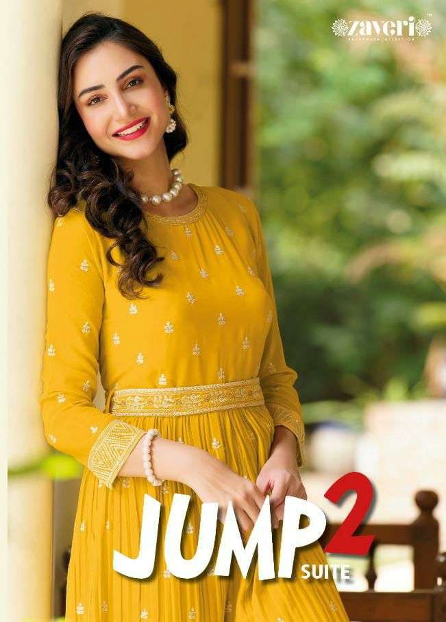 zaveri jumpsuit vol 2 designer chinon kurti