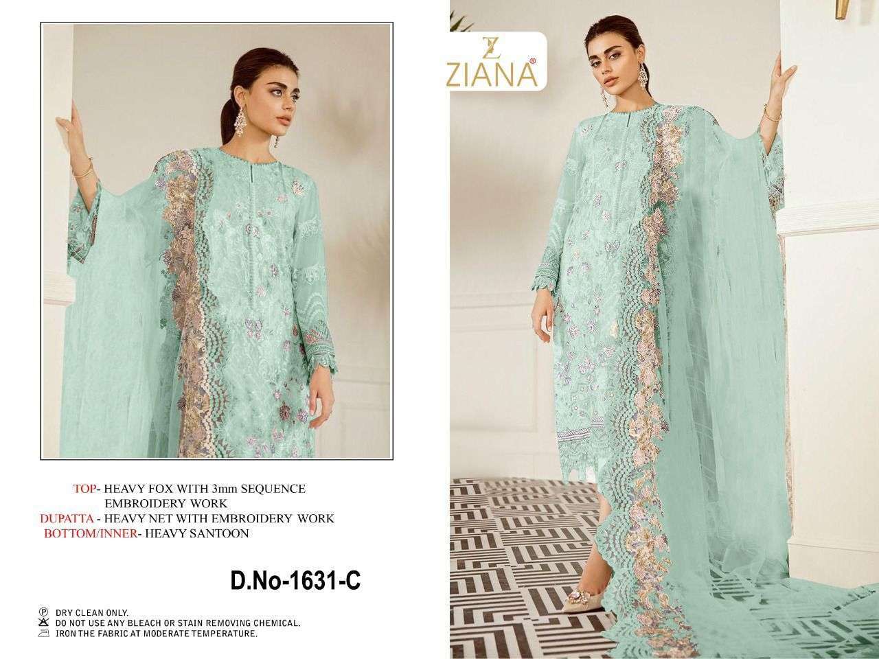 ziana 1631 heavy faux suit with sequence work 