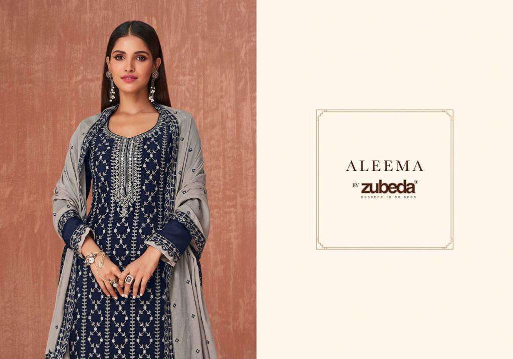 zubeda aleema 1101 colors georgette suit