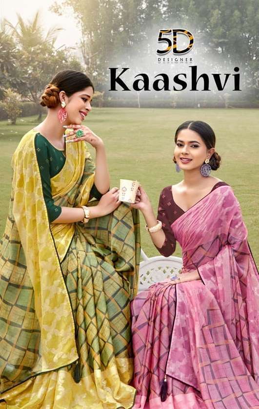 5d designer kaashvi series 3991-3998 brasso saree 