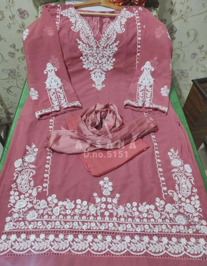 afsana 1551 pure georgette readymade suit 