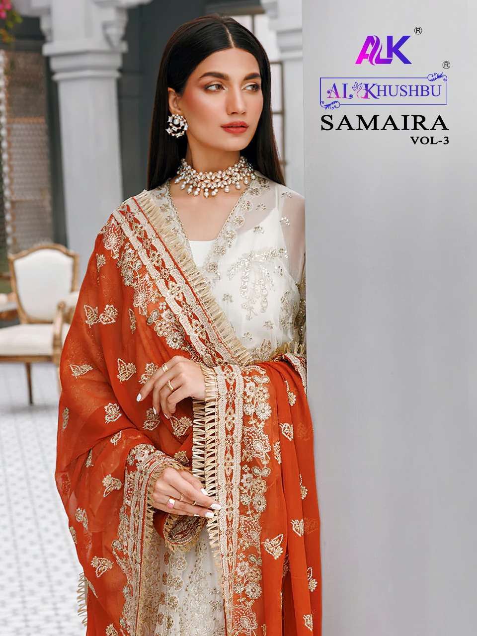 al khushbu samaira vol 3 series 4014-4016 georgette suit 