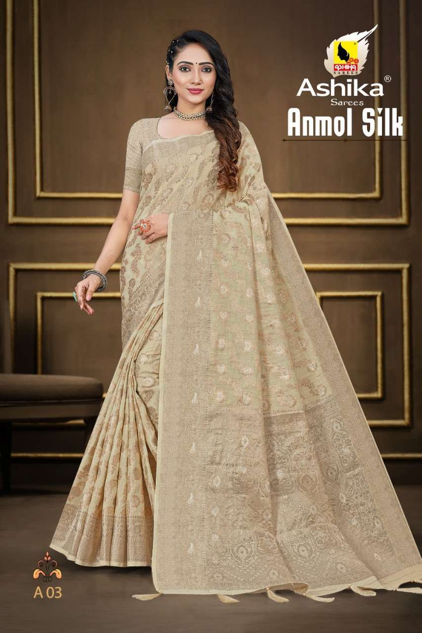 ashika anmol silk series 01-08 silk saree 