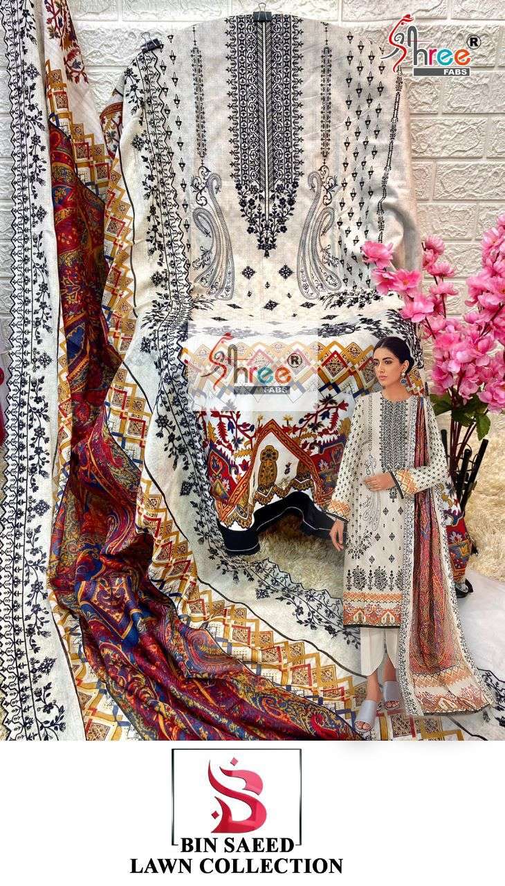 BIN SAEED LAWN COLLECTION DESIGNER PURE LAWN PRINT SUIT