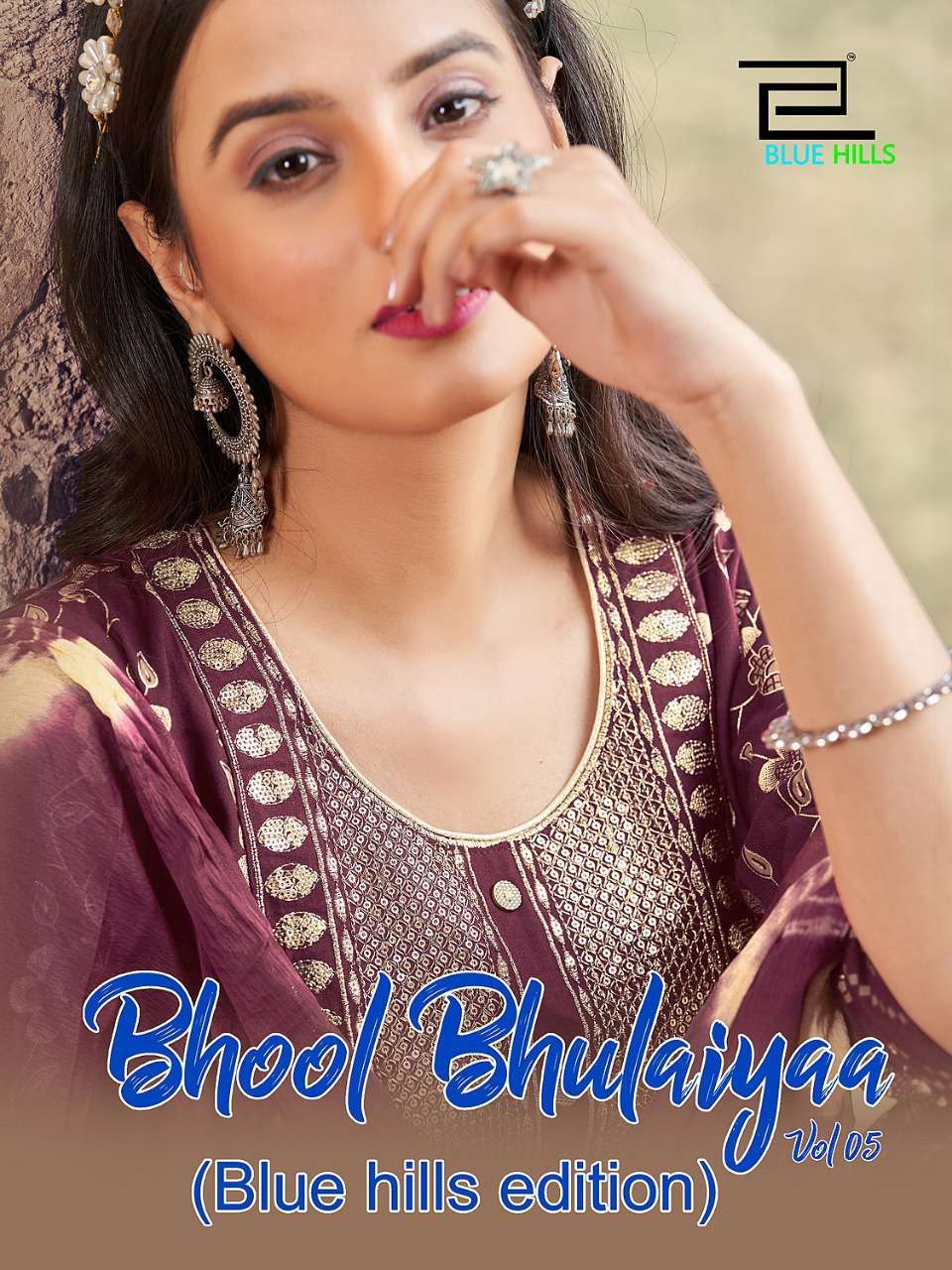 blue hills bhool bhulaiyaa vol 5 series 5001-5006 Rayon 14kg kurti