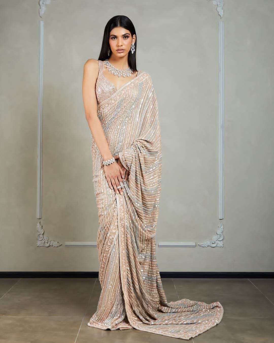 BT-13 designer heavy 60 gram georgette saree 