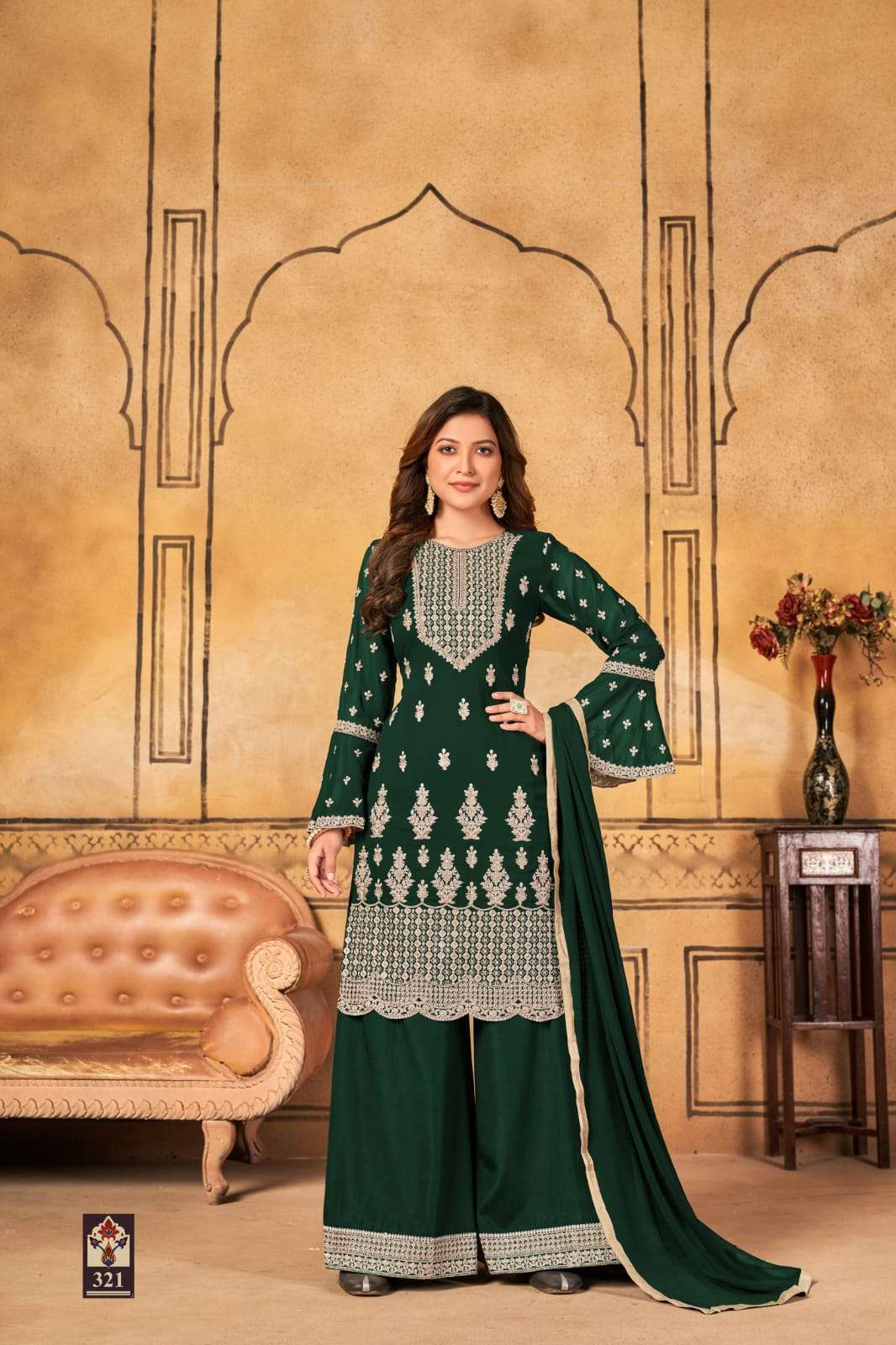 dani fashion vaani vol 32 series 321-324 faux georgette suit 