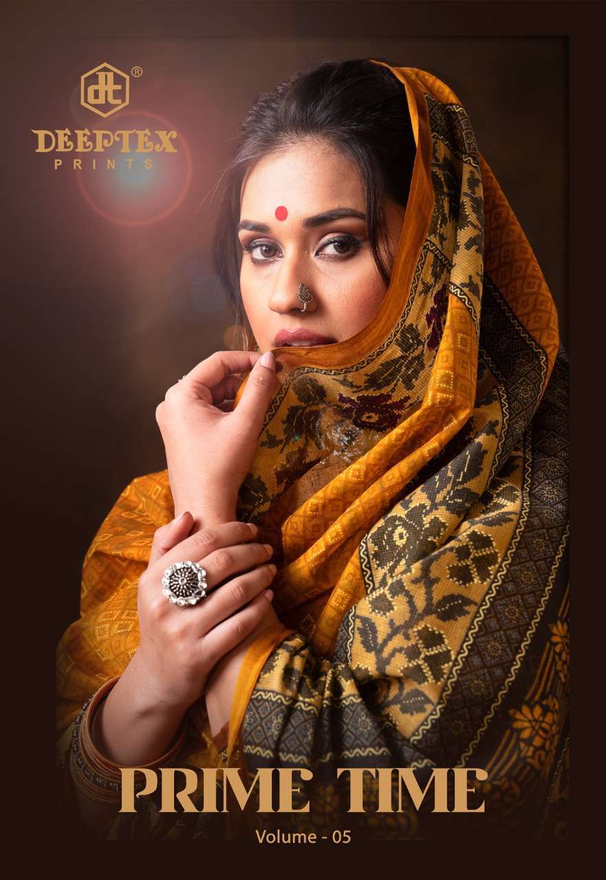 deeptex prime time vol 5 series 5001-5010 cotton saree 