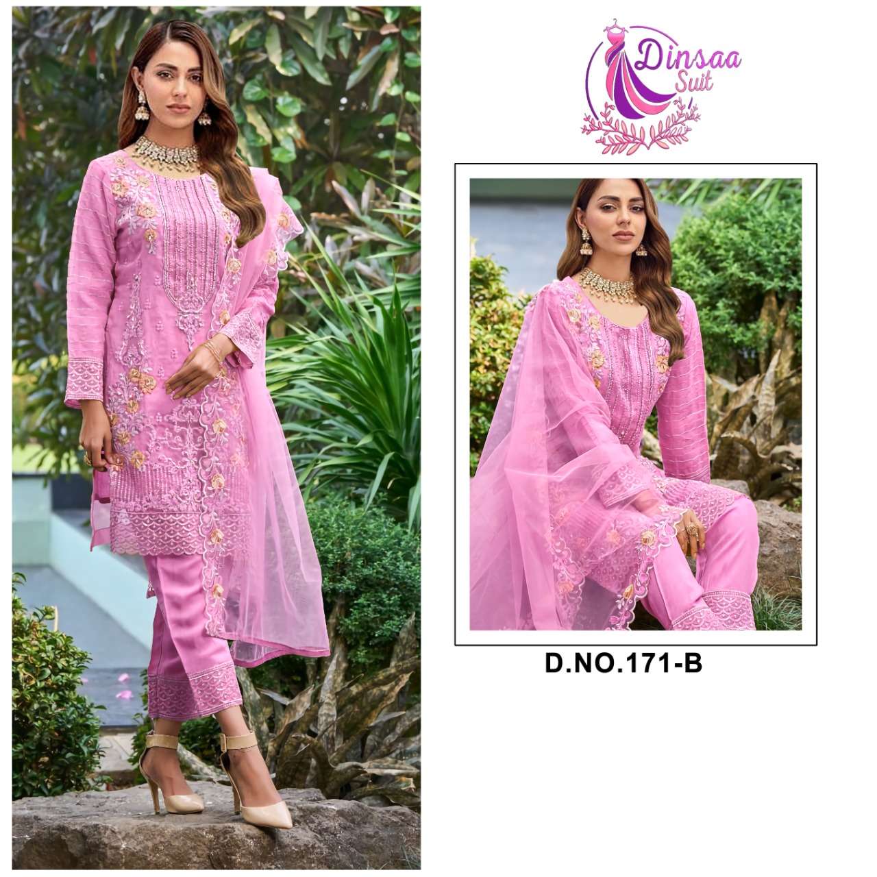 dinsaa suis DS-171 heavy dal organza suit 