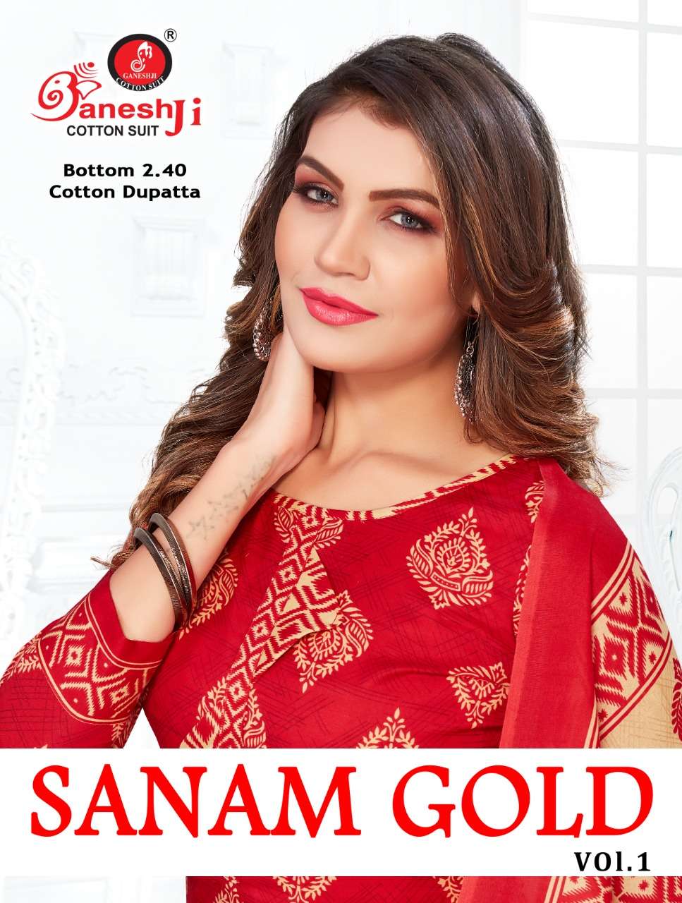 Ganeshji Sanam Gold Vol-1 series 1001-1010 indo cotton suit 