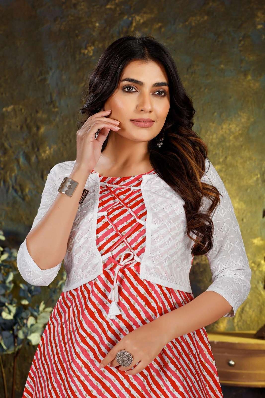 golden mariya series 8332 rayon two tone kurti 