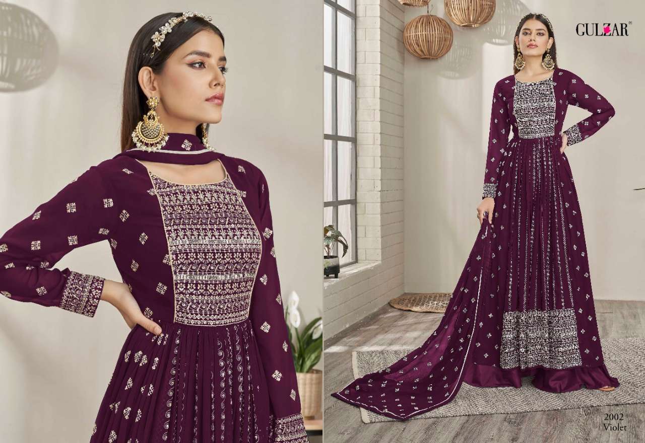 gulzar modern anarkali series 2001-2005 real georgette dresses