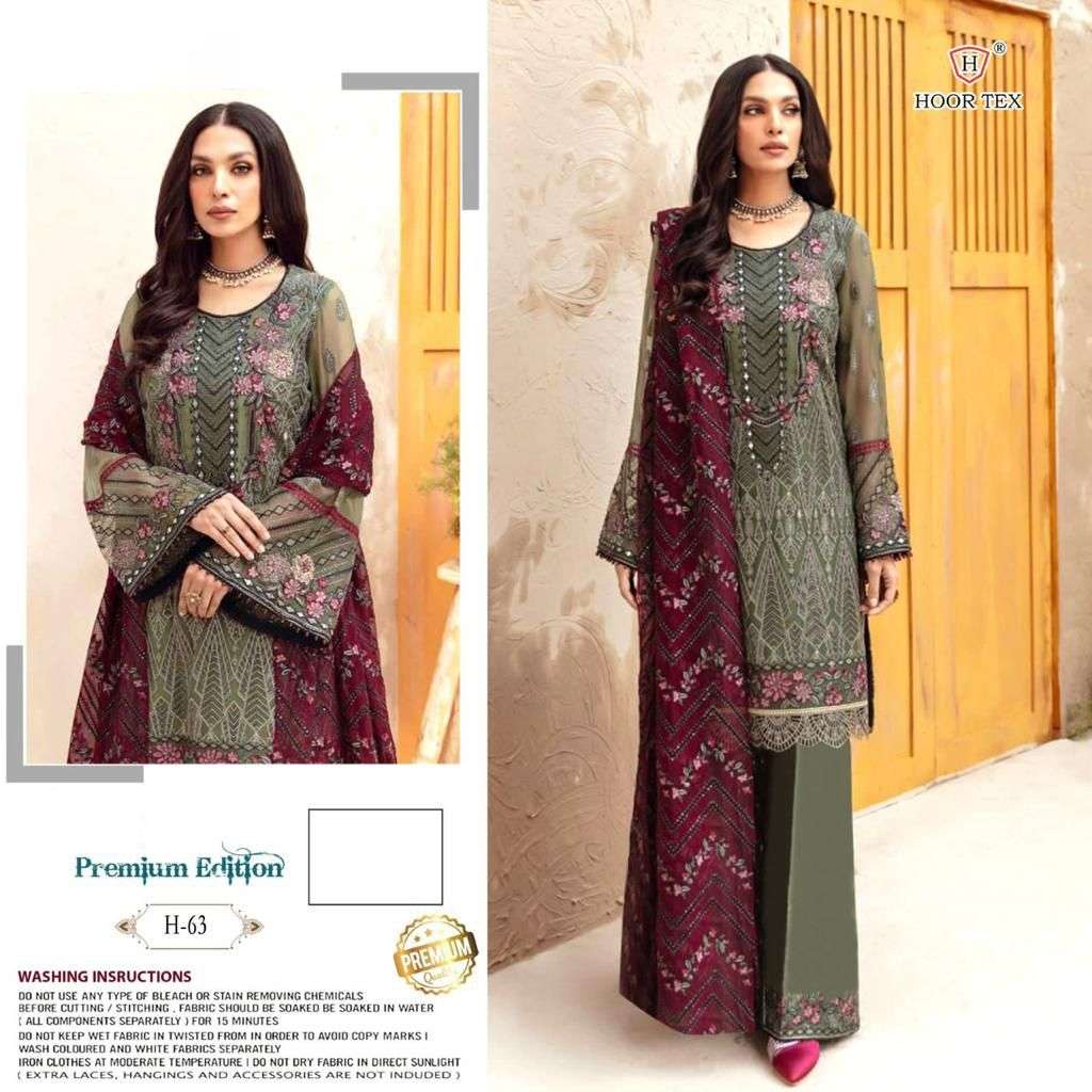 hoor tex H-63 designer heavy georgette suit 