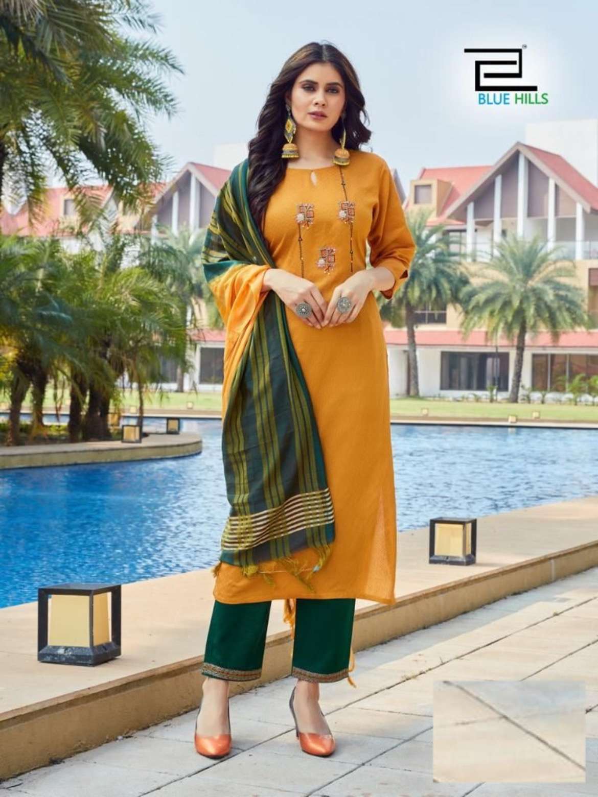 jaan designer Pure Viscose Dobby readymade suit 