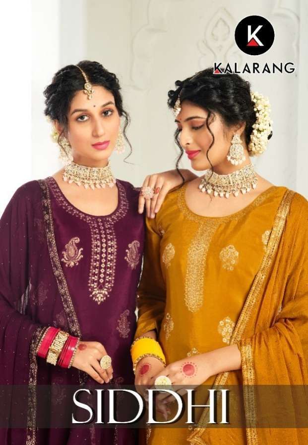 kalarang siddhi series 10211-10214 pure natural crape suit 