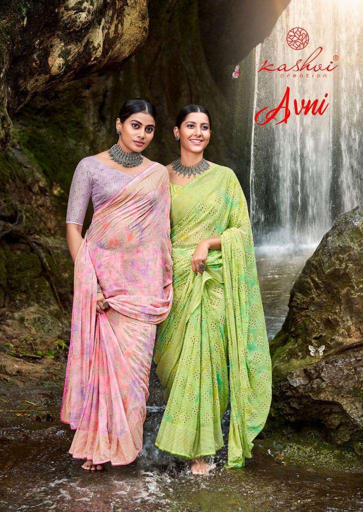 kashvi avni series 2791-2800 georgette saree 