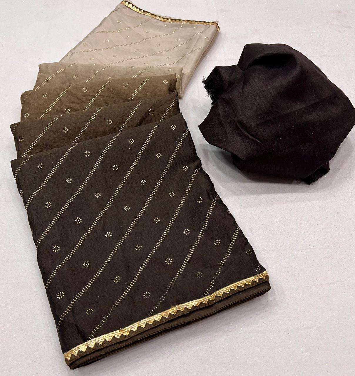 kashvi designer chinon silk saree with blouse 