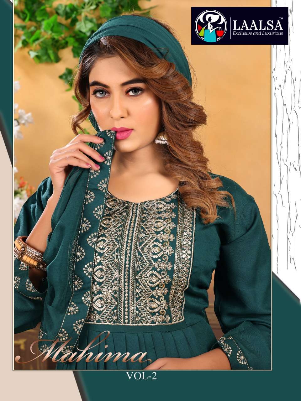 laalsa mahima vol 2 series 01-06 designer 14 kg rayon suit 