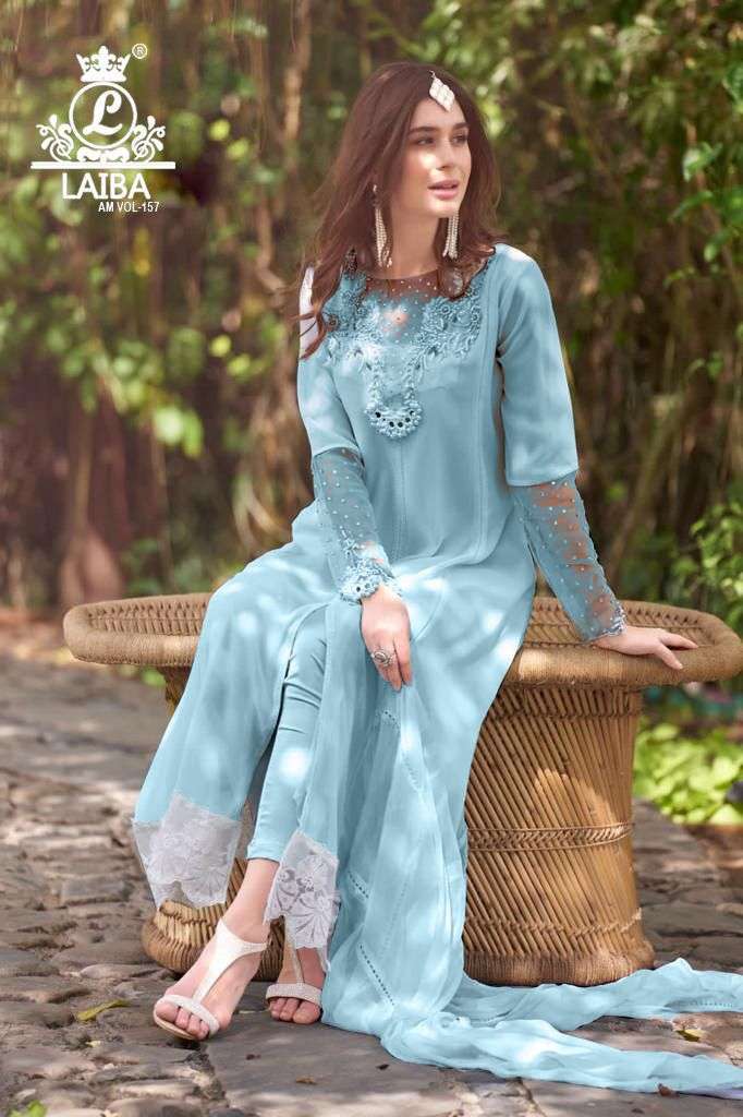 laiba am vol 157 pure georgette readymade suit 