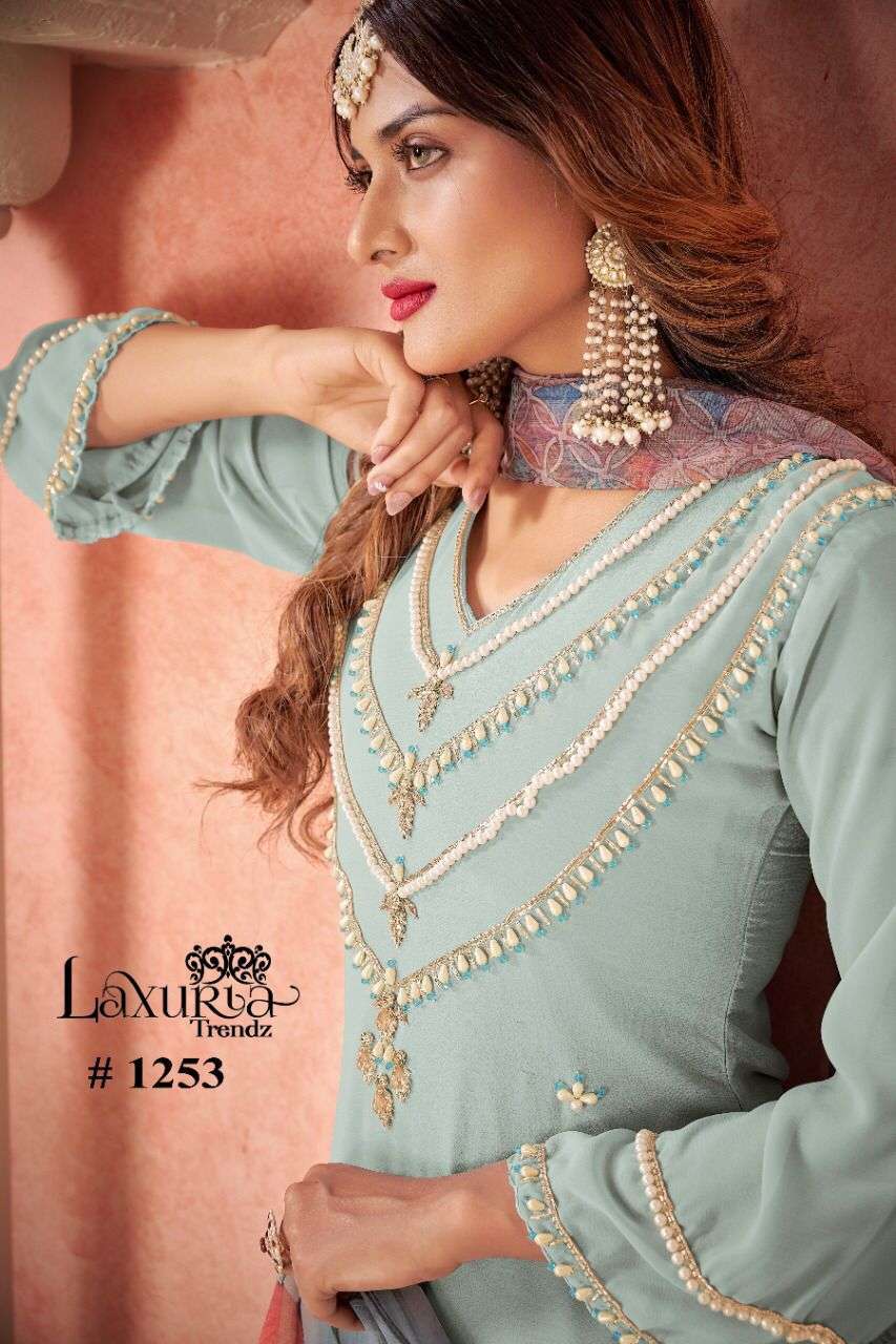 laxuria 1253  Faux Georgette readymade suit 