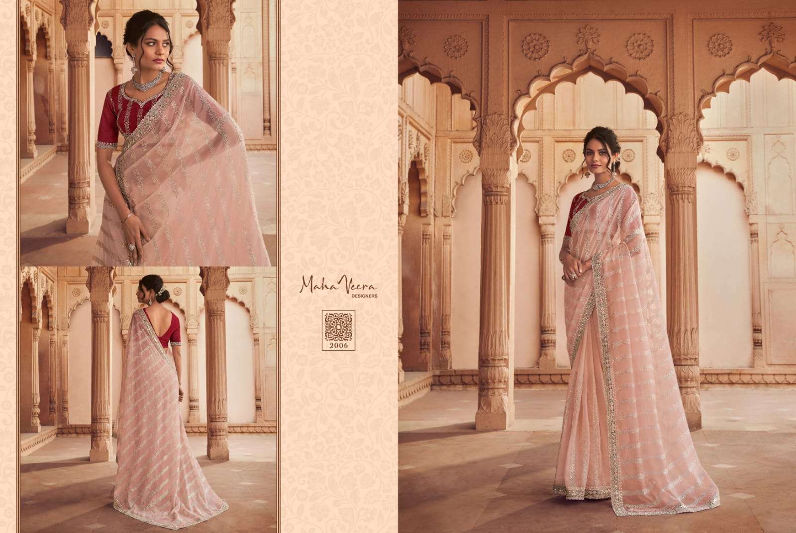 Mahveera inayat series 2001-2006 pure organza saree