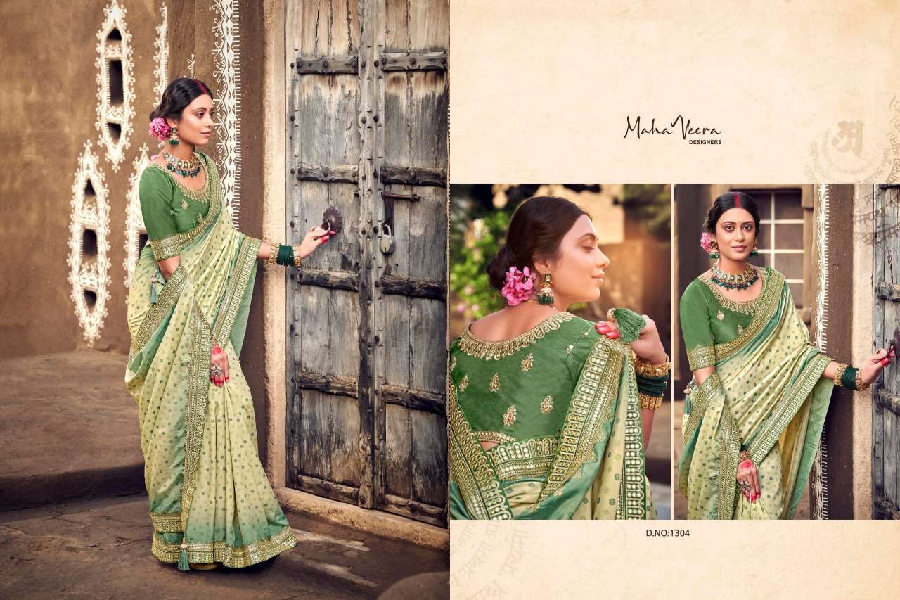 mahveera naina sunena series 1301-1308 silk digital print saree 