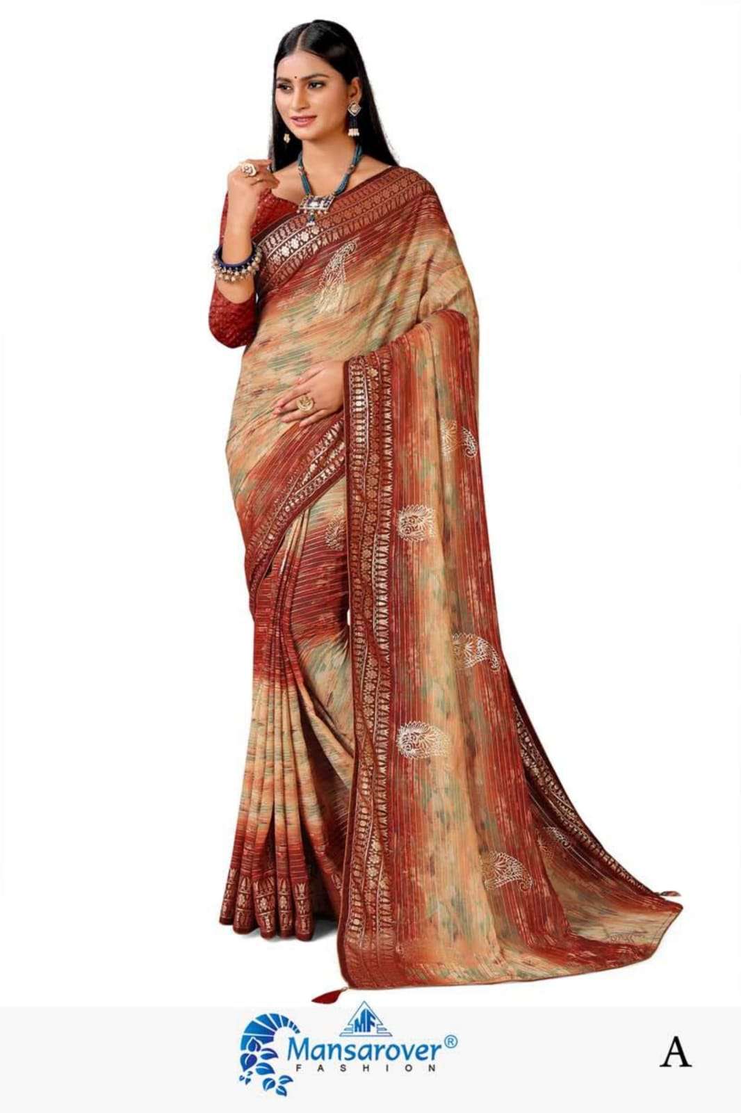 mansarover fashion sanjana weightless saree