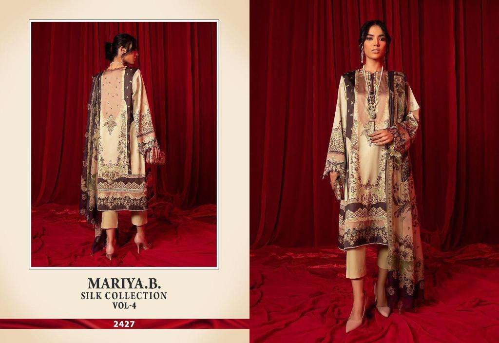 maria b silk colllection vol 4 designer heavy satin silk suit 