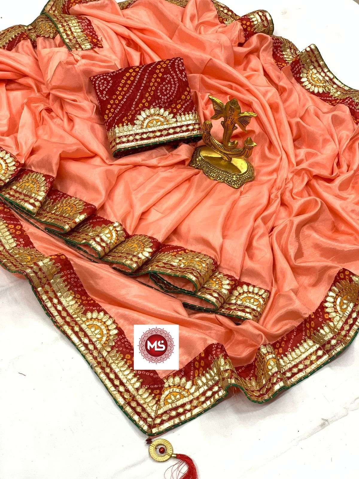 ms brand surajmukji designer pure dola silk saree 