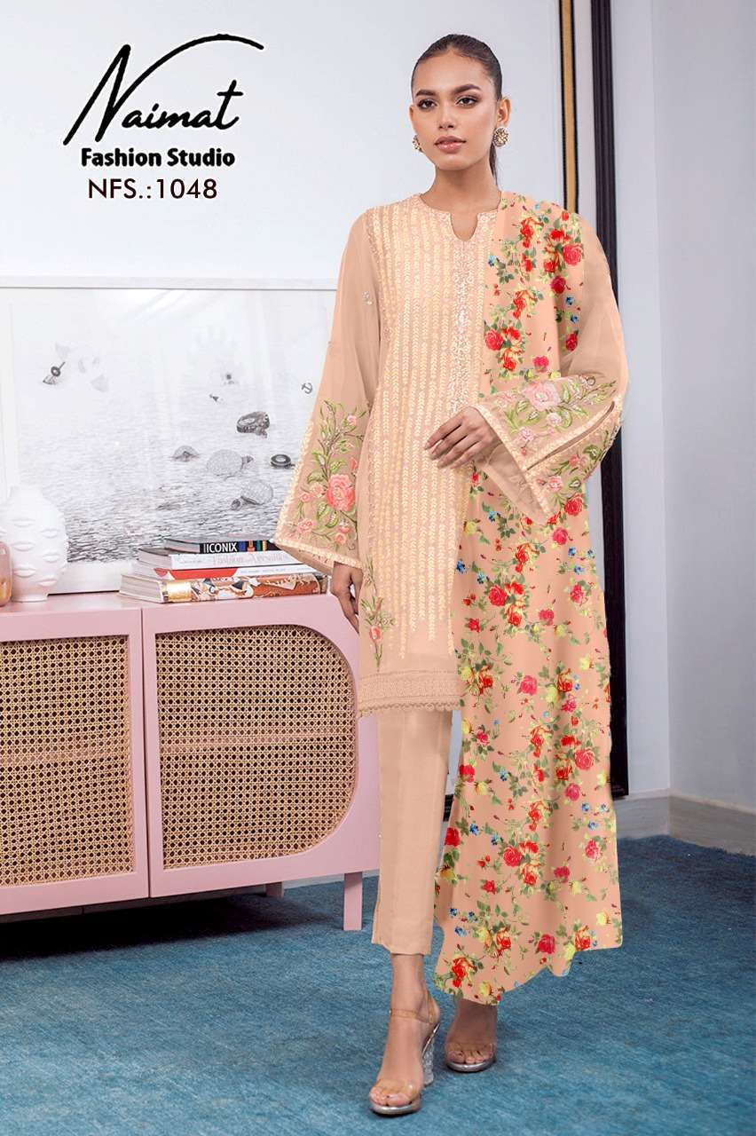 naimat fashion studio nfs-1048 pure faux georgette suit 