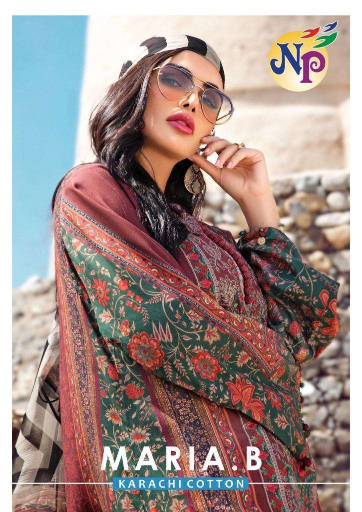 np maria b karachi cotton series 1001-1008 cotton suit 