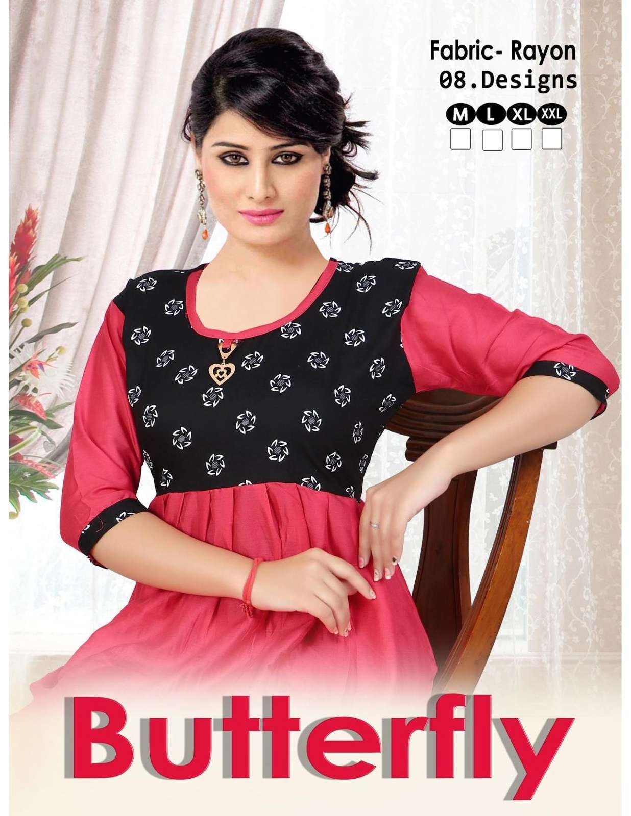 platinum butterfly series 01-08 rayon kurti 