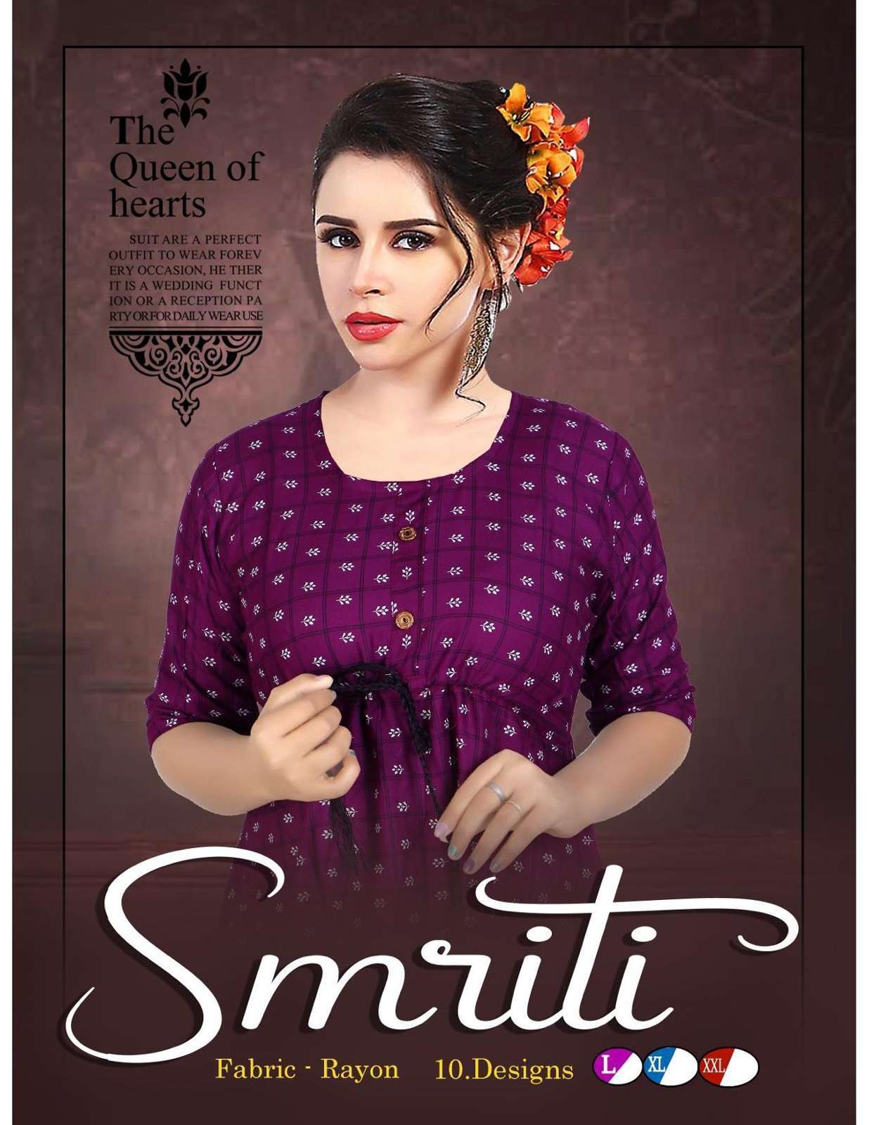 platinum smriti series 01-10 rayon print kurti 