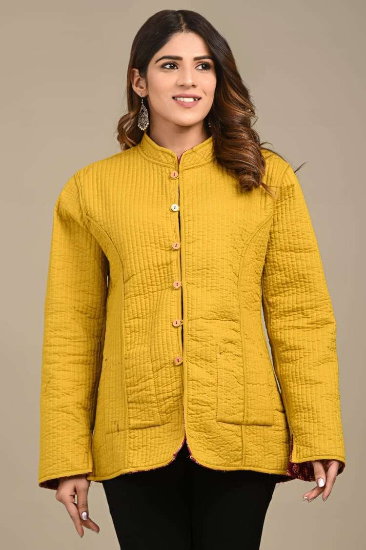 pr Beautiful pure Cotton Quilted Jackets (Reversible) 