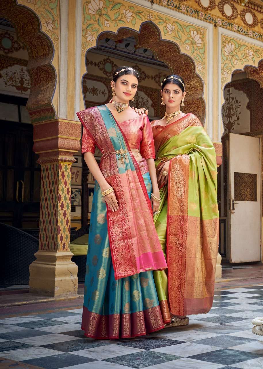rajpath avyuktha silk series 65001-65006 Pure banarasi Handloom tissue saree