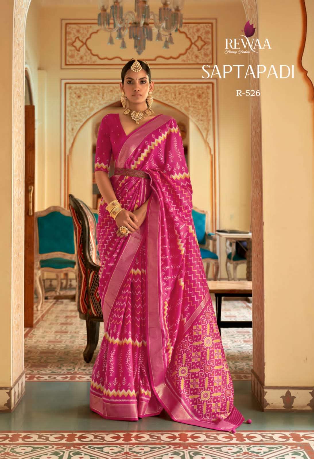 rewaa saptapadi smooth dola silk patola saree 