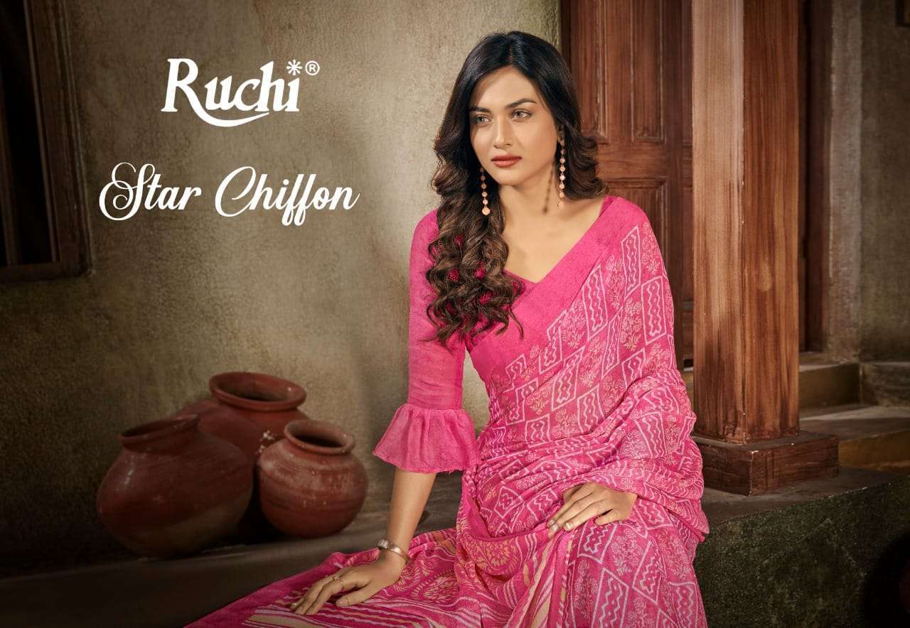 ruchi star chiffon vol 91 series 20901-20903 Chiffon saree