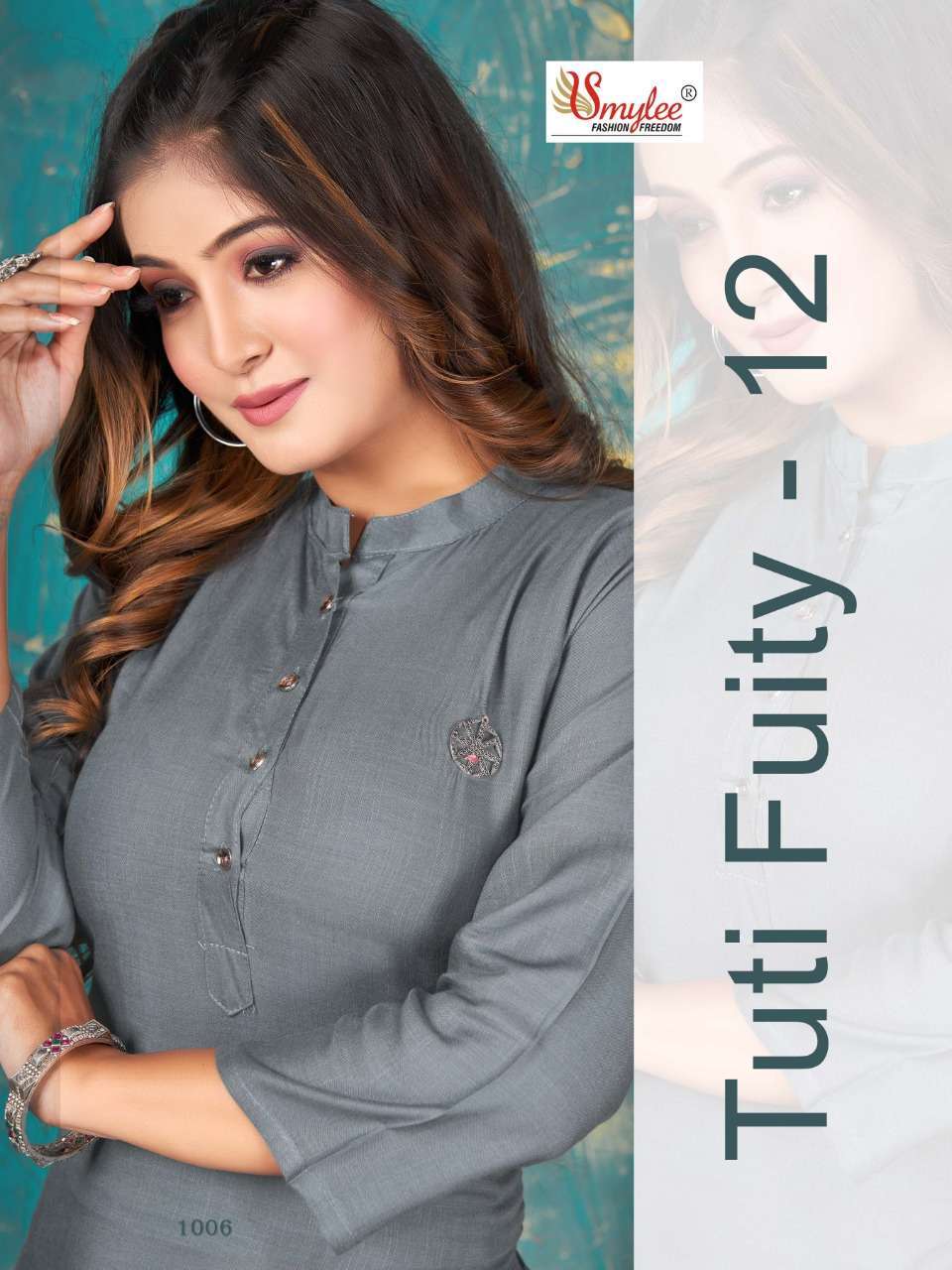 rung tuty fruity vol 12 series 1001-1010 heavy rayon kurti 