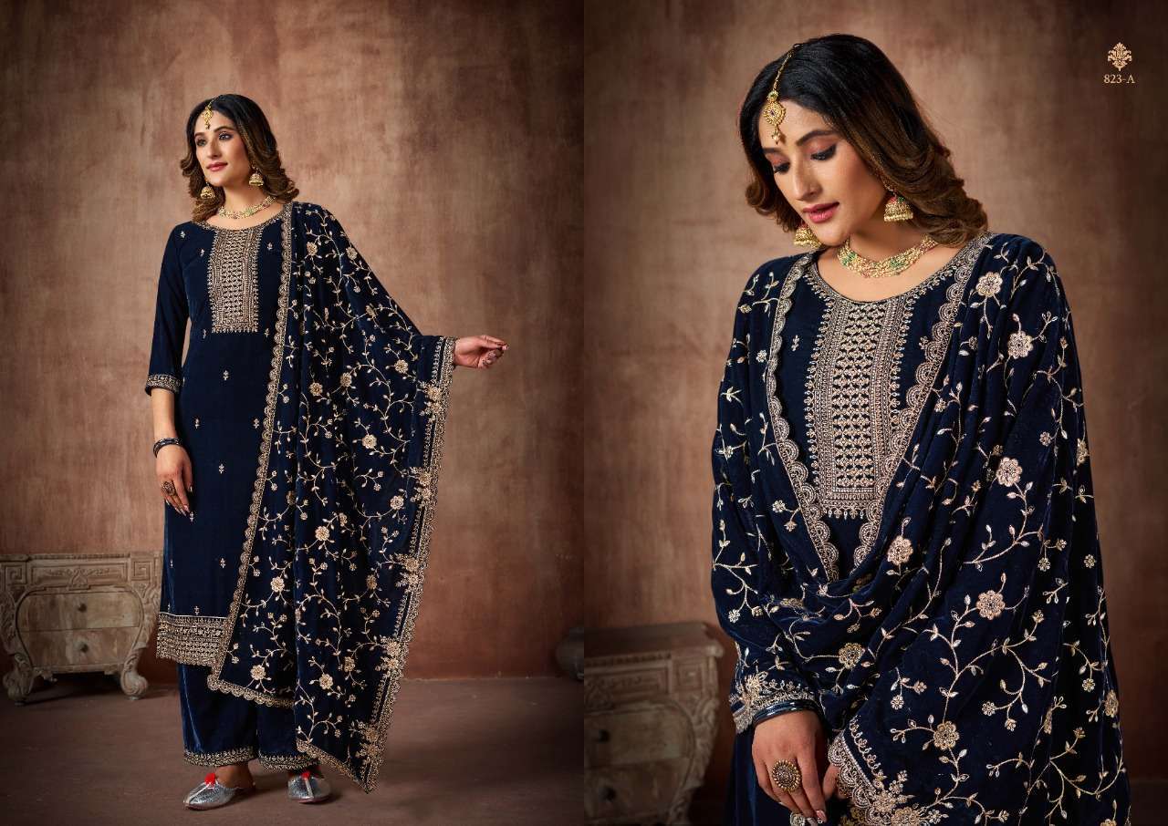 sargam lajjo series 823 premium 9000 velvet suit 