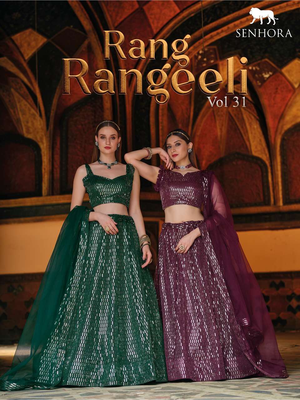 senhora rang rangeeli vol 31 designer pure butterfly net lehenga 