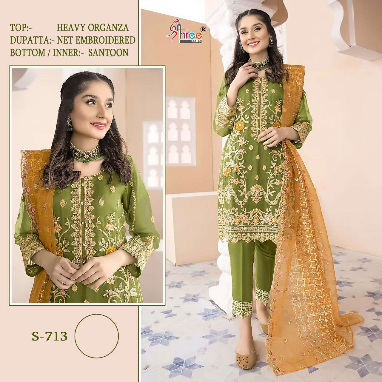 shree fab ayesha 02 S-173 designer organza suit 