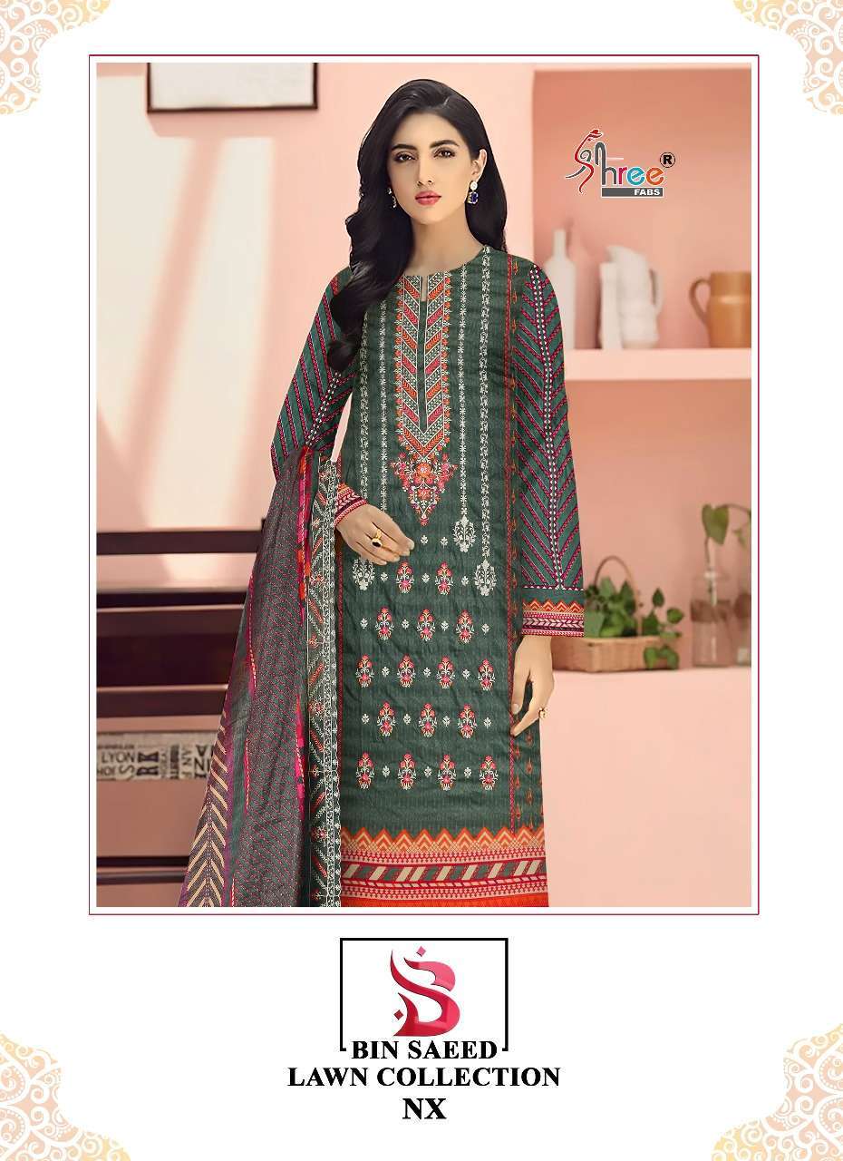 shree fabs bin saeed lawn nx series 2469-2473 pure lawn suit 