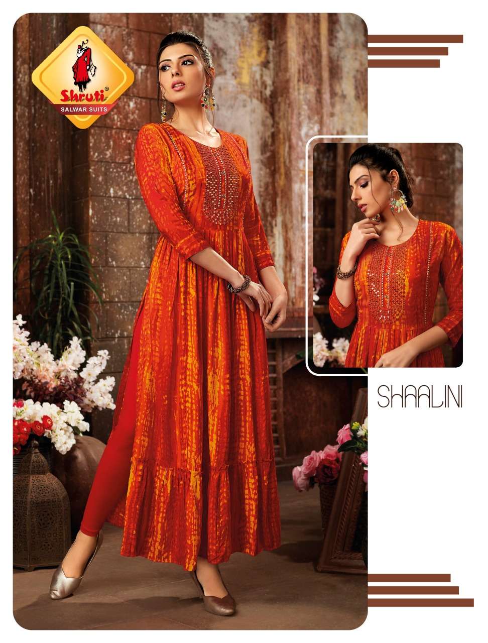 shruti shibori vol 3 heavy modal rayon kurti 