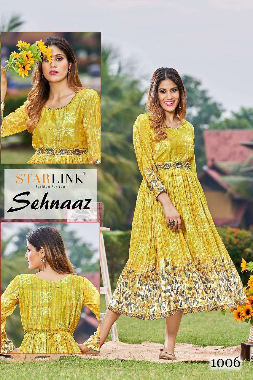 starlink sehnaaz designer chinon kurti 